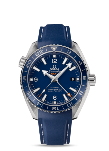 Omega Seamaster Planet Ocean 600M Co-Axial 43.5 GMT Titanium / Blue / Rubber